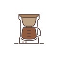 Vector Coffeemaker concept creative colored icon Royalty Free Stock Photo