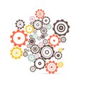 Vector cogs - gears illustration Royalty Free Stock Photo