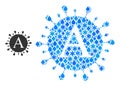 Winter Blue Water Composition Alpha Coronavirus Icon