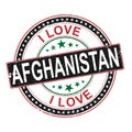 Vector collage Afghanistan grunge love seal stamp