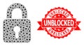 Distress Unblocked Seal and Corona Virus Mosaic Lock