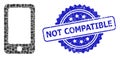 Distress Not Compatible Seal and Square Dot Collage Smartphone
