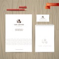 Vector collection of artistic cards with coffee emblems & logo, hand drawn coffee beans & seeds, textures & patterns.