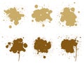 Vector collection of artistic grungy paint drop, hand made creative splash or splatter stroke set i