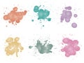 Vector collection of artistic grungy paint drop