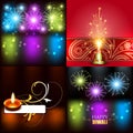 Vector collection of beautiful background of diwali design Royalty Free Stock Photo