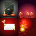 Vector collection of beautiful diwali background Royalty Free Stock Photo