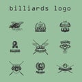 Vector collection of billiard logo.