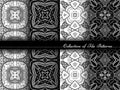 Vector Collection of Black and White Seamless Vintage Patterns Royalty Free Stock Photo