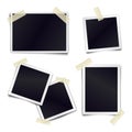 Vector Collection of blank photo frames sticked on duct tape Royalty Free Stock Photo