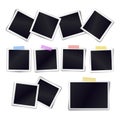 Vector Collection of blank photo frames sticked on duct tape Royalty Free Stock Photo