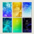 Vector Collection of Bright Colorful Blurb Banners Royalty Free Stock Photo