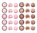 Vector collection of chocolate candies