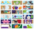 Vector Collection of Chore Chart or Job Chart Activities Royalty Free Stock Photo