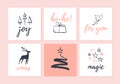 Vector collection of christmas cards, gift tags & badges isolated on light background Royalty Free Stock Photo