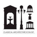 Vector collection of classical small architectural forms Royalty Free Stock Photo