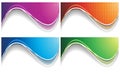 Vector collection colorful wave