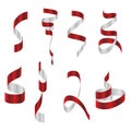 Vector collection of confetti ribbons