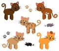 Vector Collection of Cute and Playful Cats