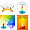 Vector collection of different types of diwali background