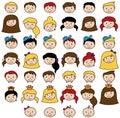 Vector Collection of Diverse Stick People in Vector Format Royalty Free Stock Photo