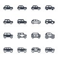 Automobile Icons Collection illustration vector Royalty Free Stock Photo