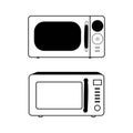 Two Microwave Ovens Vector Illustration