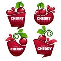 Vector collection of fresh juice stickers