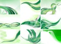 Vector collection green background