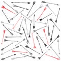 Vector collection hand-drawn arrows Royalty Free Stock Photo