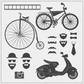 Vector collection of hipster objects and signs. Decorative design elements for card, invitation, labels and infographics.