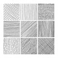 Vector collection ink hand drawn hatch texture Royalty Free Stock Photo