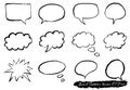 Vector collection of ink speech bubbles in different styles. EPS10