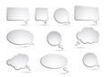 Vector collection of isolated speech bubbles on the white background