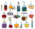 Vector Collection of Magical Potions and Bottles