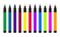 Vector collection of marker pens