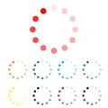 Vector collection of modern preloaders, progress loading bars and downloading circle. Jpeg version also available in gallery