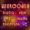 Vector collection of neon signboards