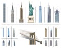 Vector collection of New York city landmarks