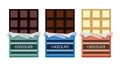 Vector collection of opened chocolate Royalty Free Stock Photo