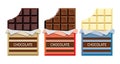 Vector collection of opened chocolate Royalty Free Stock Photo