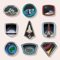 Set of space missions patches