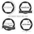 Vector collection of photography logo templates Royalty Free Stock Photo