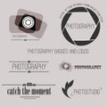 Vector collection of photography logo templates Royalty Free Stock Photo