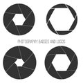 Vector collection of photography logo templates Royalty Free Stock Photo