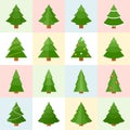 Vector collection of pine icon