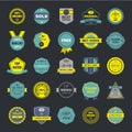 Vector Collection of premium retro badges and packaging labels.