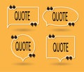 Vector collection of quote forms for talk message