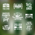 Vector collection of quote typographical background Royalty Free Stock Photo