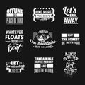 Vector collection of quote typographical background